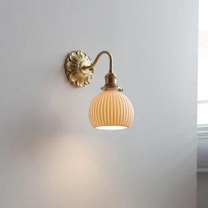 Applique Murale LED en Céramique | Lampe Murale Moderne Nordic en Cuivre