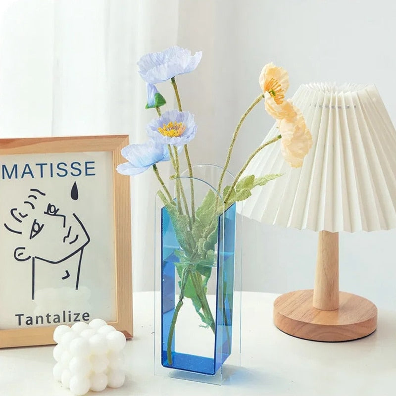 Vase à Fleurs en Acrylique Coloré – Une Explosion de Couleurs Modernes pour Votre Intérieur