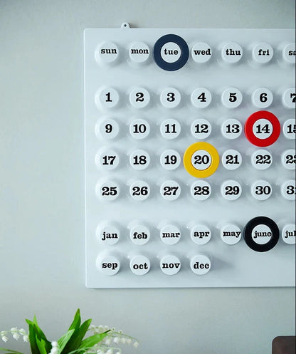 Calendrier Mural Rétro Ring A Date – Alliez Style Vintage et Organisation Quotidienne