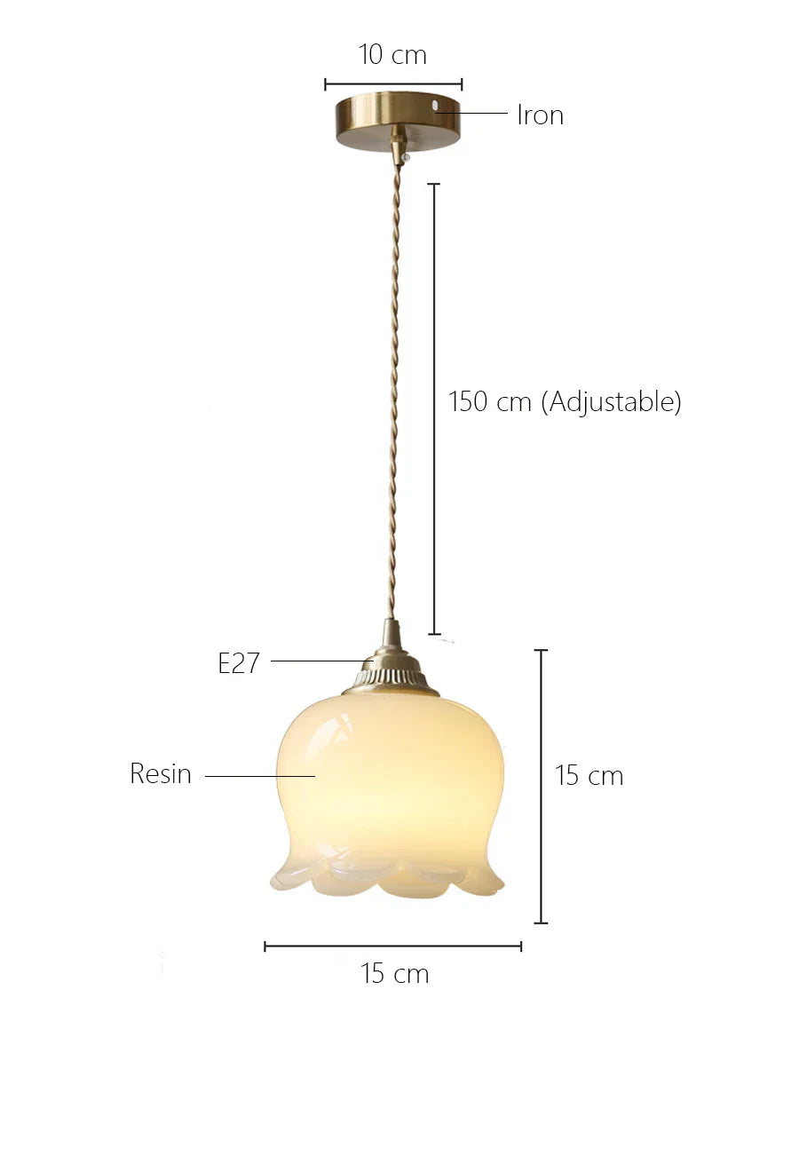 Suspension & Applique Murale Florale, Style Néo-Classique