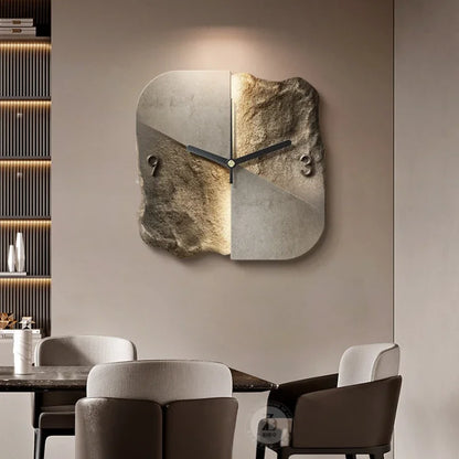 AbstractElegance – Horloge murale de luxe au design créatif en grès