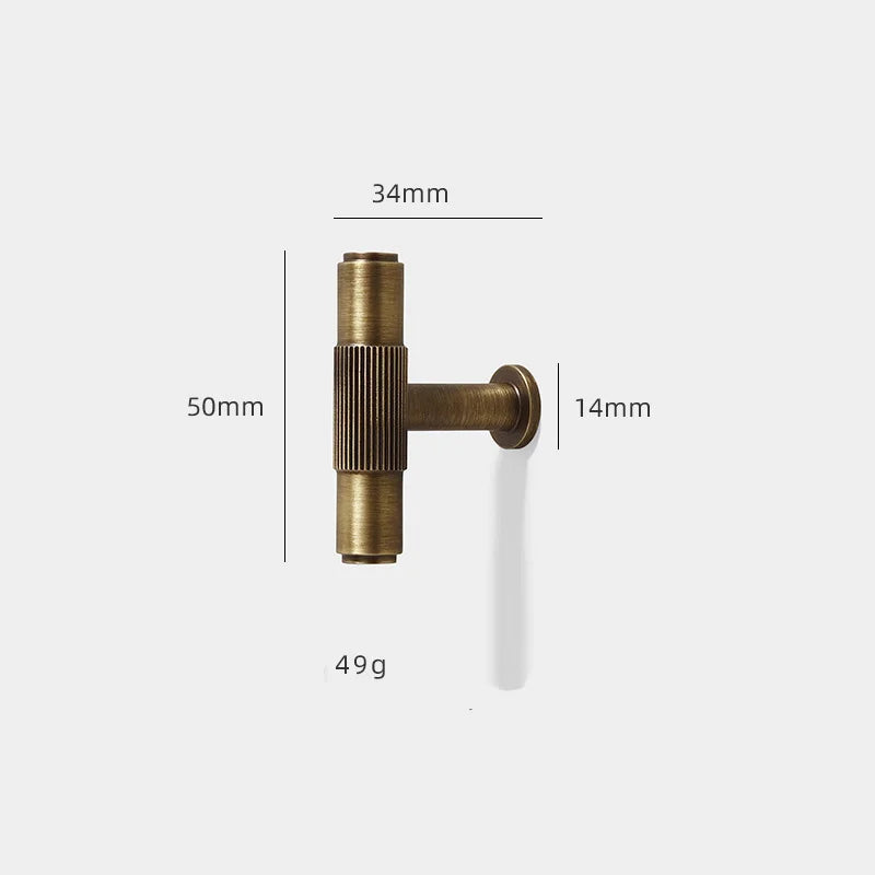 Poignée de Meuble Laiton Antique, Finition Bronze