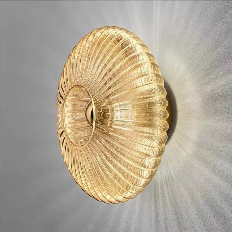 Applique Murale Verre Trempé, Design Rond, Ø25–35cm