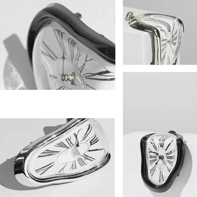 Horloge Fondue Silencieuse Style Salvador Dali – Une Pièce Décorative Surréaliste et Élégante