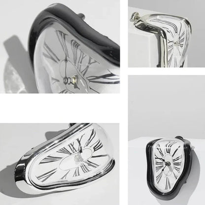 Horloge Fondue Silencieuse Style Salvador Dali – Une Pièce Décorative Surréaliste et Élégante