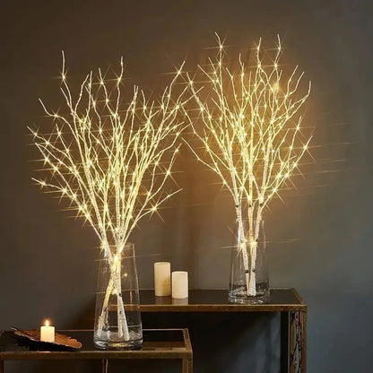 Guirlande LED Branches de Bouleau à Piles – 20 LED Blanc Chaud