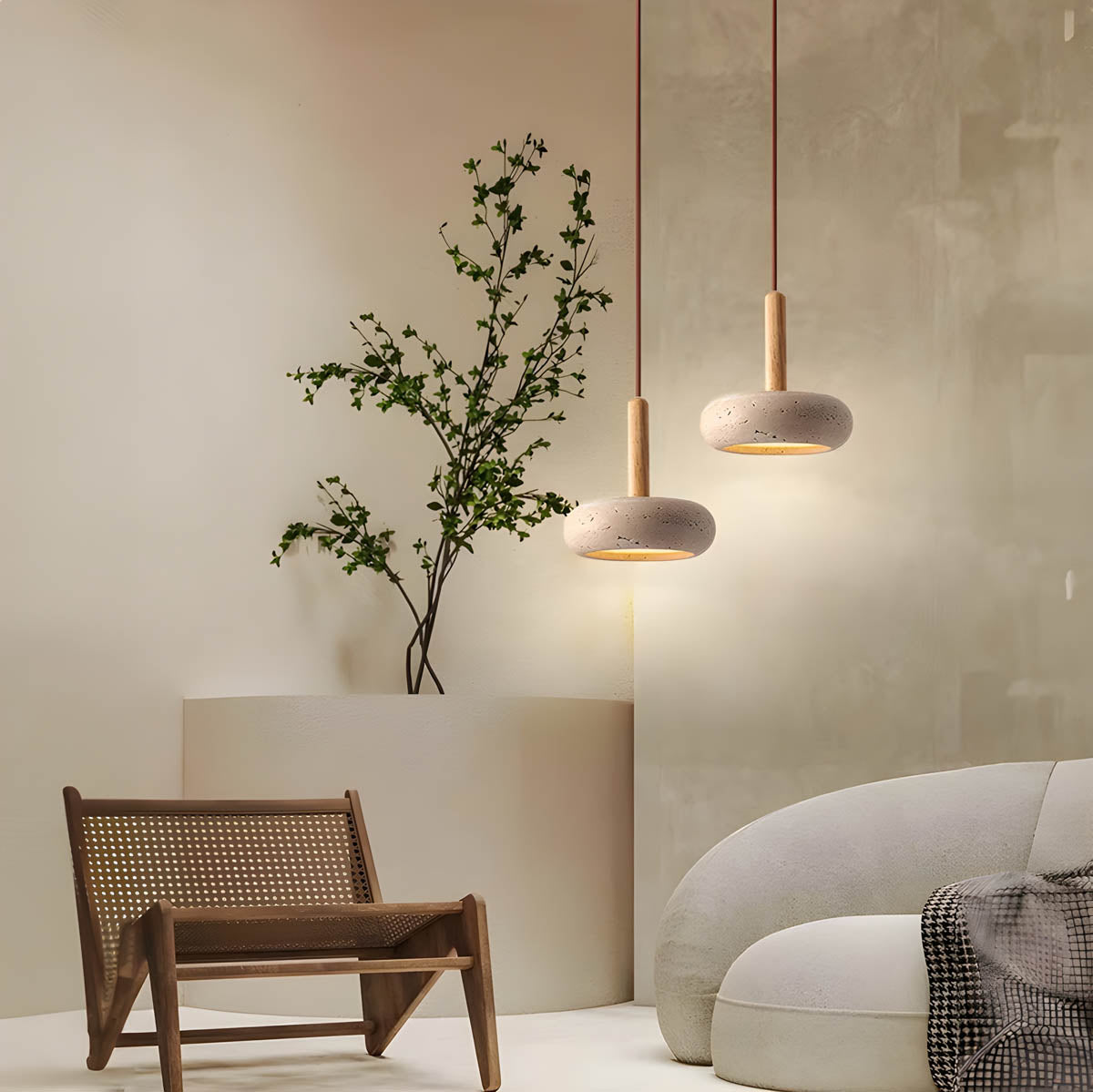 Suspension Luminaire en Pierre Naturelle OSHO