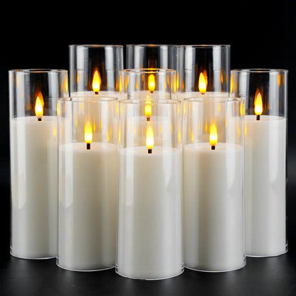 Flameless Acrylic Candle | Ensemble de 9 Bougies Sans Flamme en Acrylique