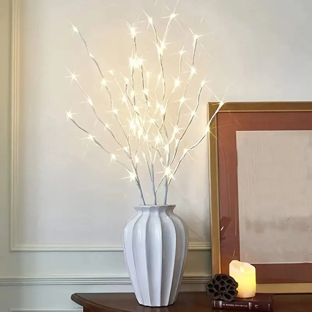 Guirlande LED Branches de Bouleau à Piles – 20 LED Blanc Chaud
