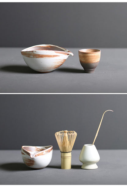 Set Traditionnel de Matcha en Bambou et Céramique – L'Art du Thé Japonais à la Maison