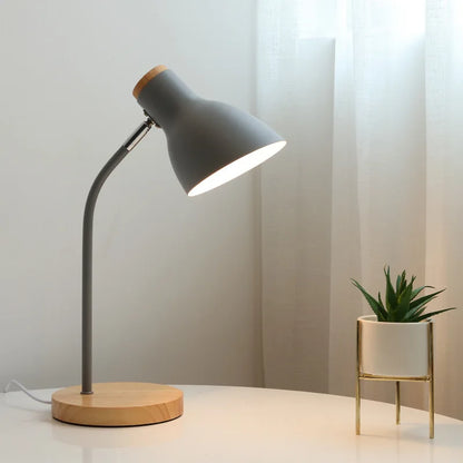 Lampe de Bureau en Bois Nordique | Design Moderne et Créatif, Protection des Yeux pour Chambre