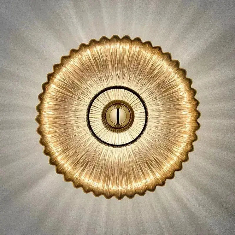 Applique Murale Verre Trempé, Design Rond, Ø25–35cm