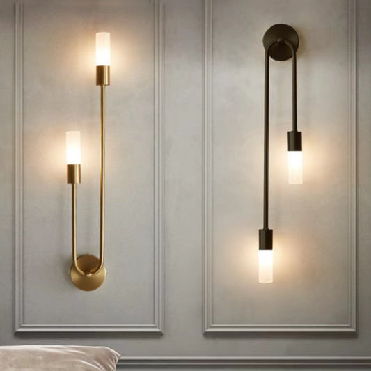Applique Murale LED Moderne en Forme de U – Finition Cuivrée