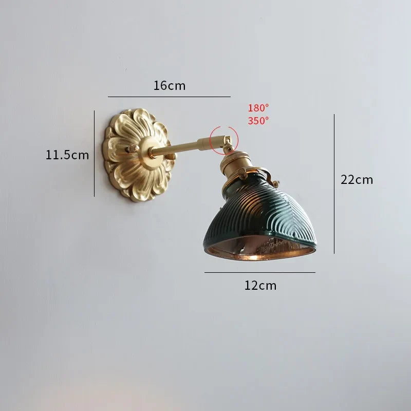 Applique Murale LED en Céramique | Lampe Murale Moderne Nordic en Cuivre