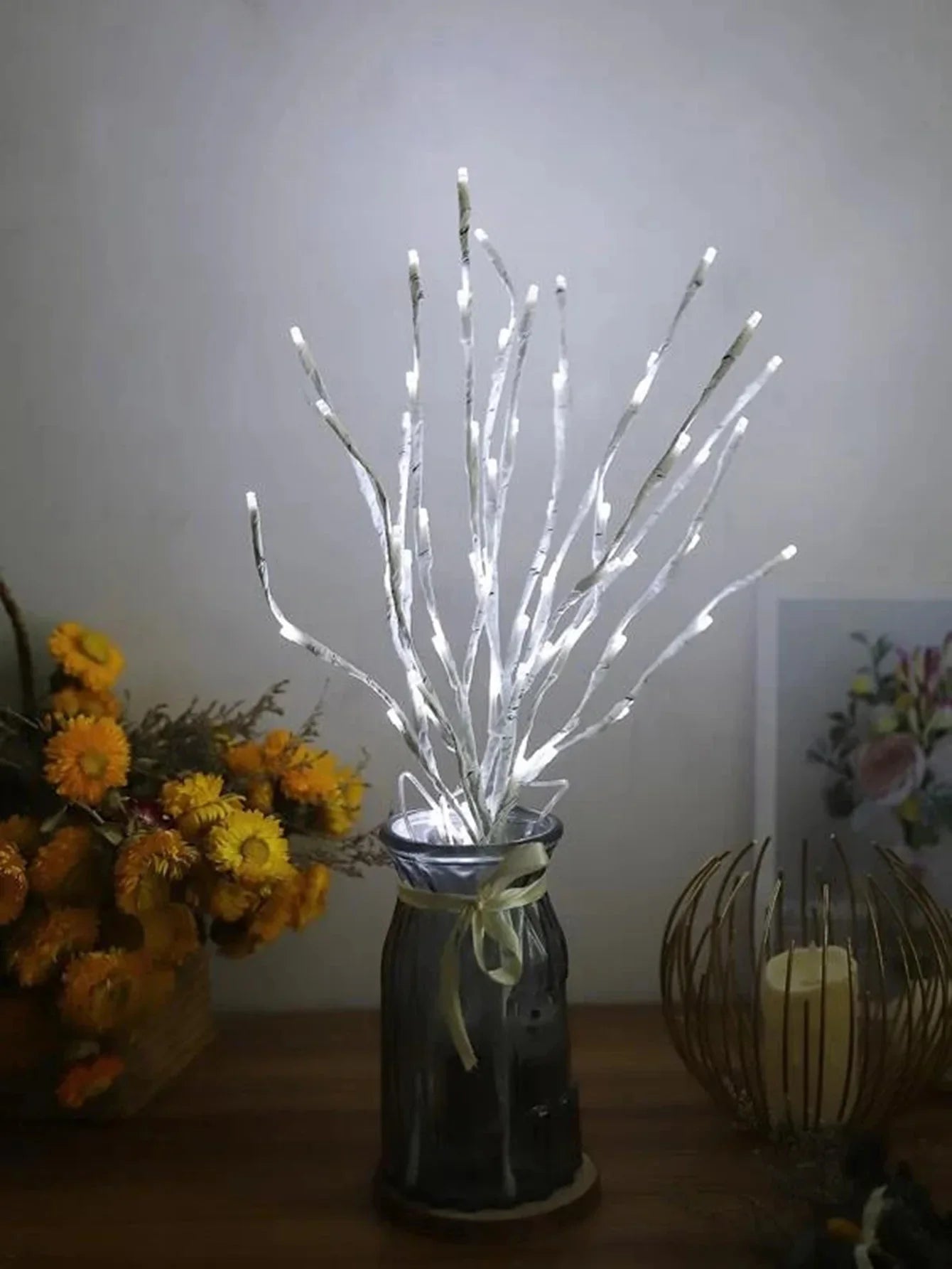 Guirlande LED Branches de Bouleau à Piles – 20 LED Blanc Chaud