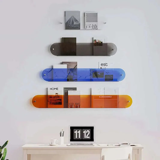 Étagère Flottante Rétro en Acrylique Fluorescent – Design Coloré et Années 80