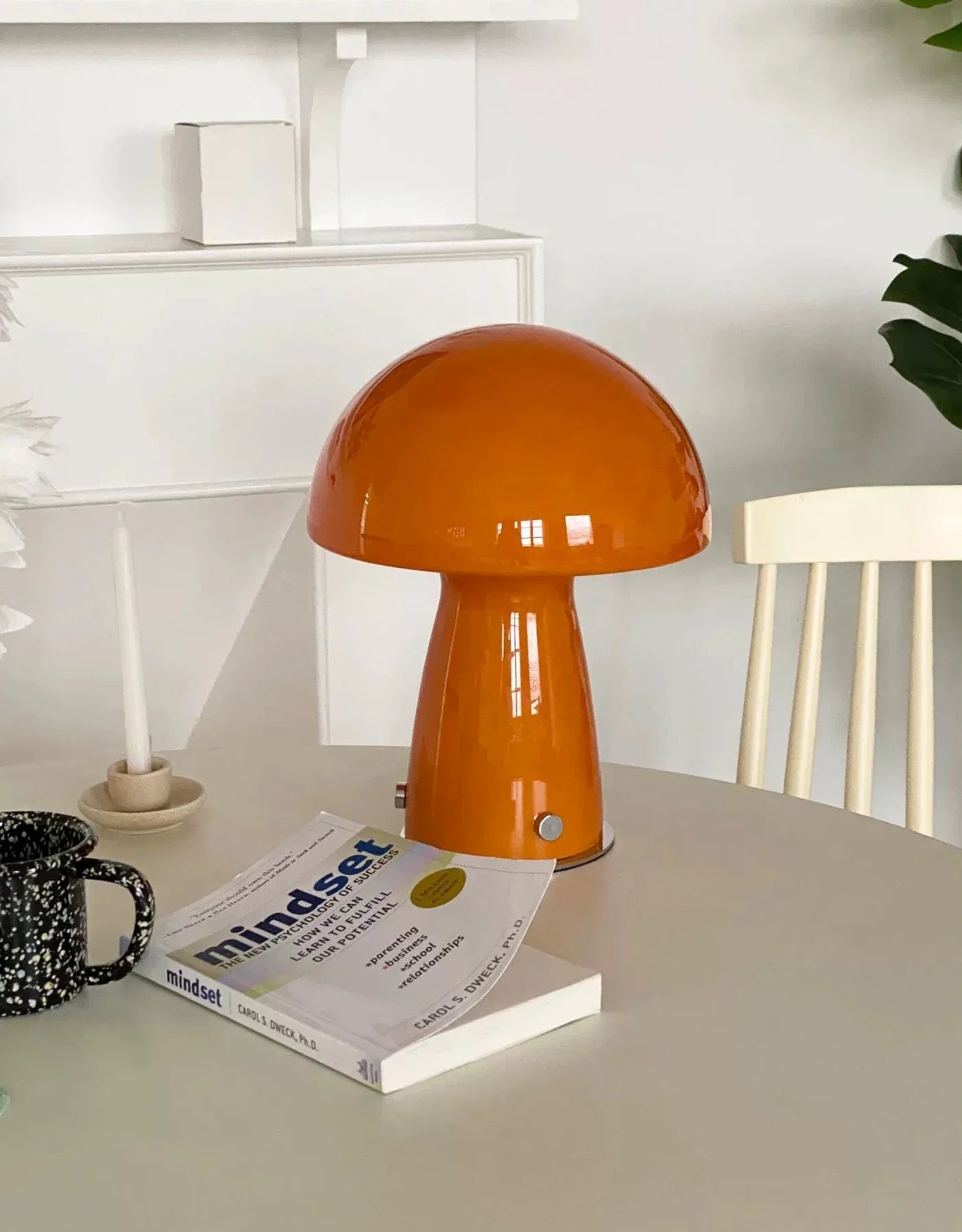 Lampe de Table Champignon Rétro en Verre – Éclairage Nostalgique et Tendance