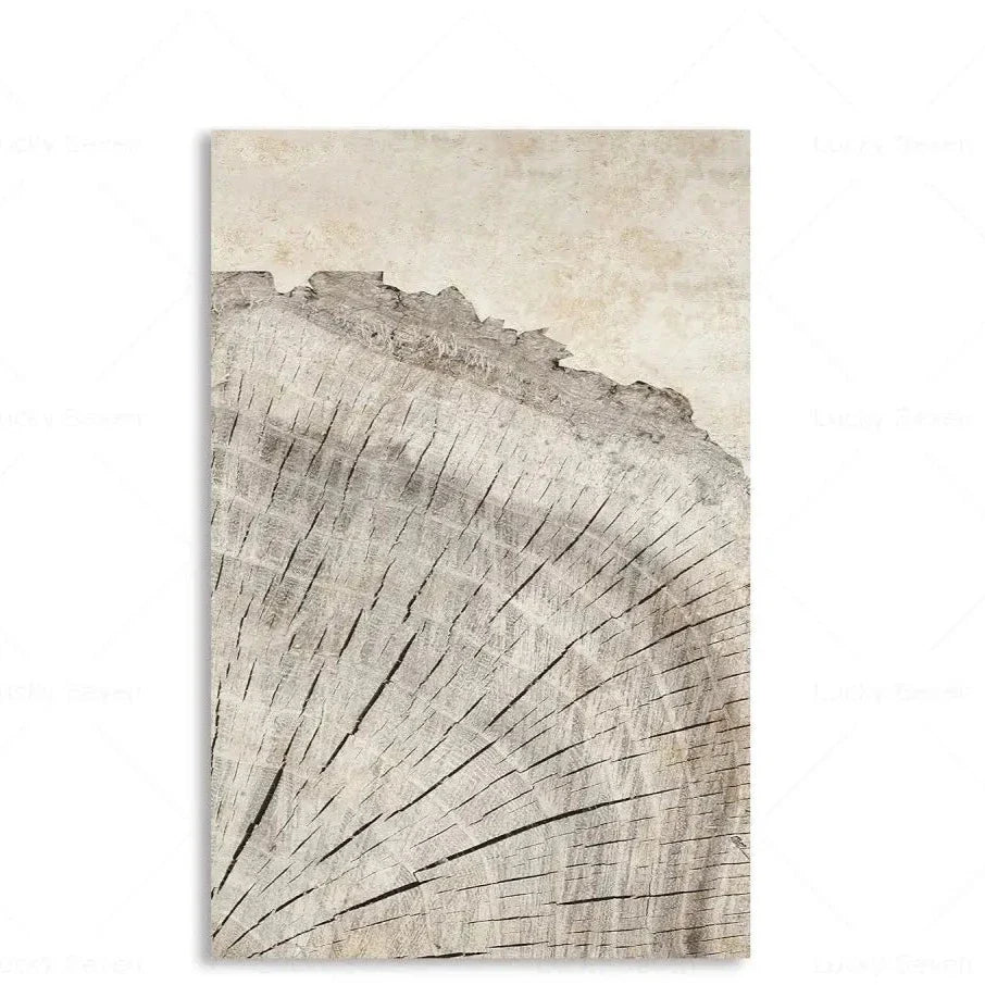 Toile Abstraite Anneaux d’Arbre – L’Art du Temps Gravé par la Nature
