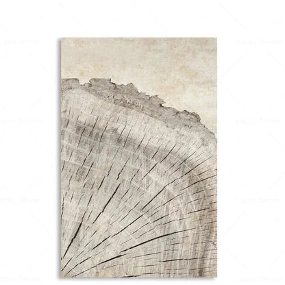 Toile Abstraite Anneaux d’Arbre – L’Art du Temps Gravé par la Nature