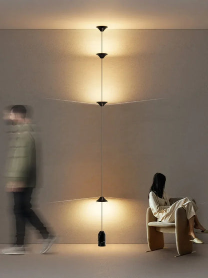 Lampe Suspendue Linéaire Sol-Plafond – Éclairage Moderne Élégant et Minimaliste