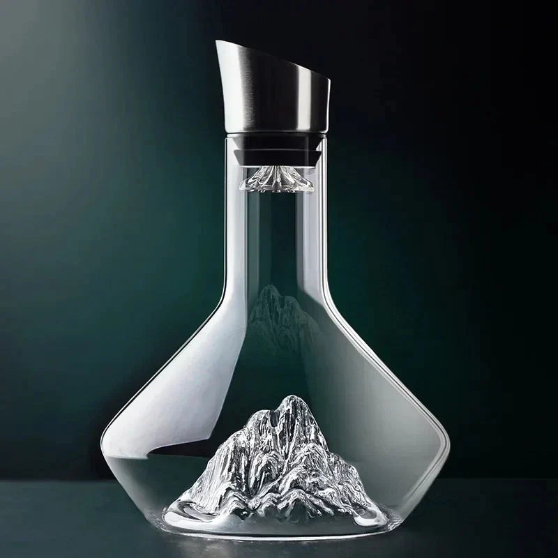 1500ml Iceberg Decanter - Décanteur de Luxe en Cristal Sans Plomb pour Vin Rouge
