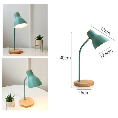 Lampe de Bureau en Bois Nordique | Design Moderne et Créatif, Protection des Yeux pour Chambre