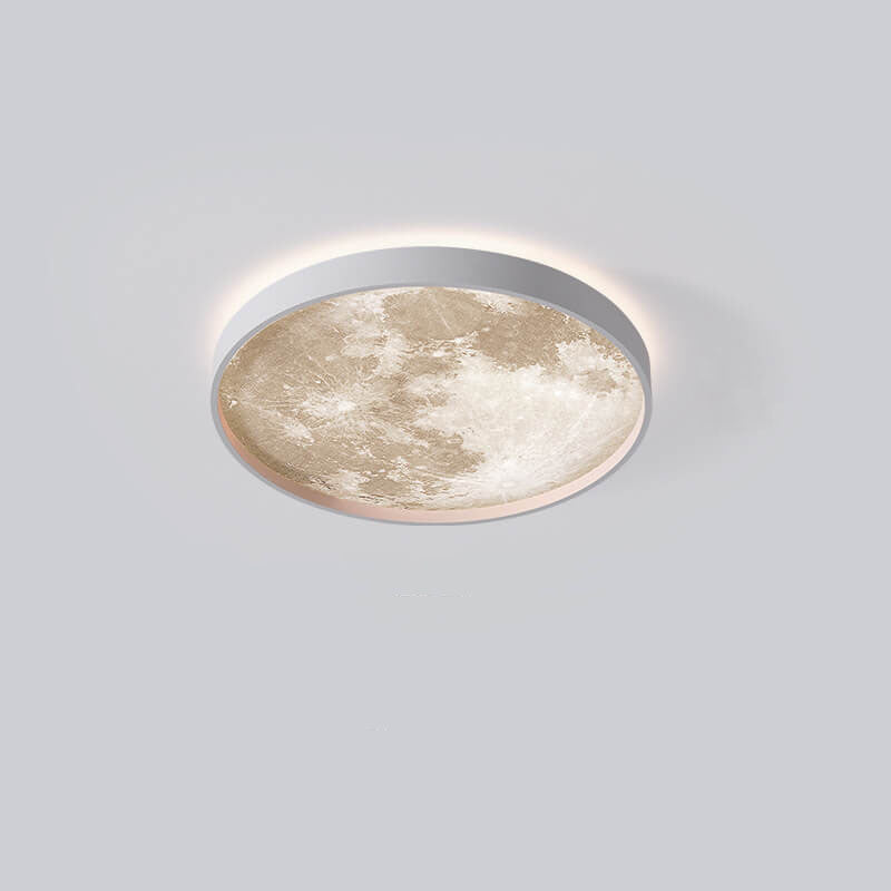 Plafonnier LED Rond Lune | Design Nordique et Créatif