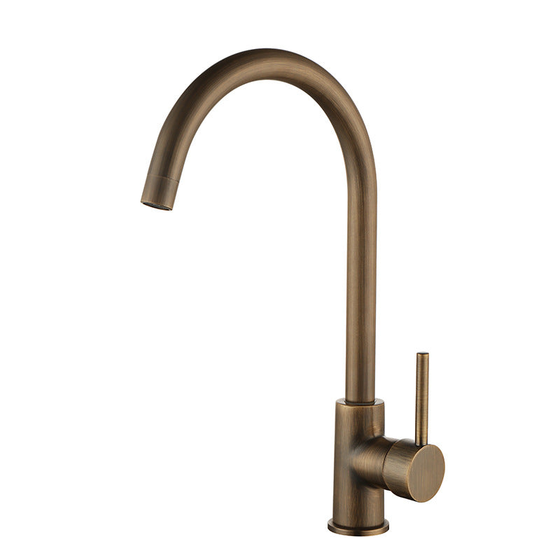 Mitigeur Cuisine, Laiton, Bec Pivotant 360°, Bronze Antique