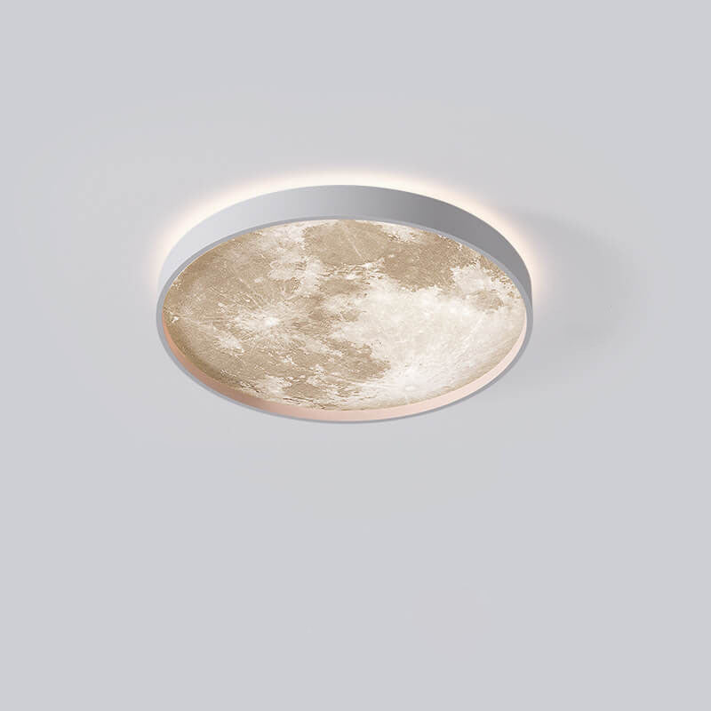 Plafonnier LED Rond Lune | Design Nordique et Créatif
