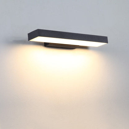 Applique Murale LED Extérieure Plate Rectangulaire – Moderne, Étanche avec Capteur
