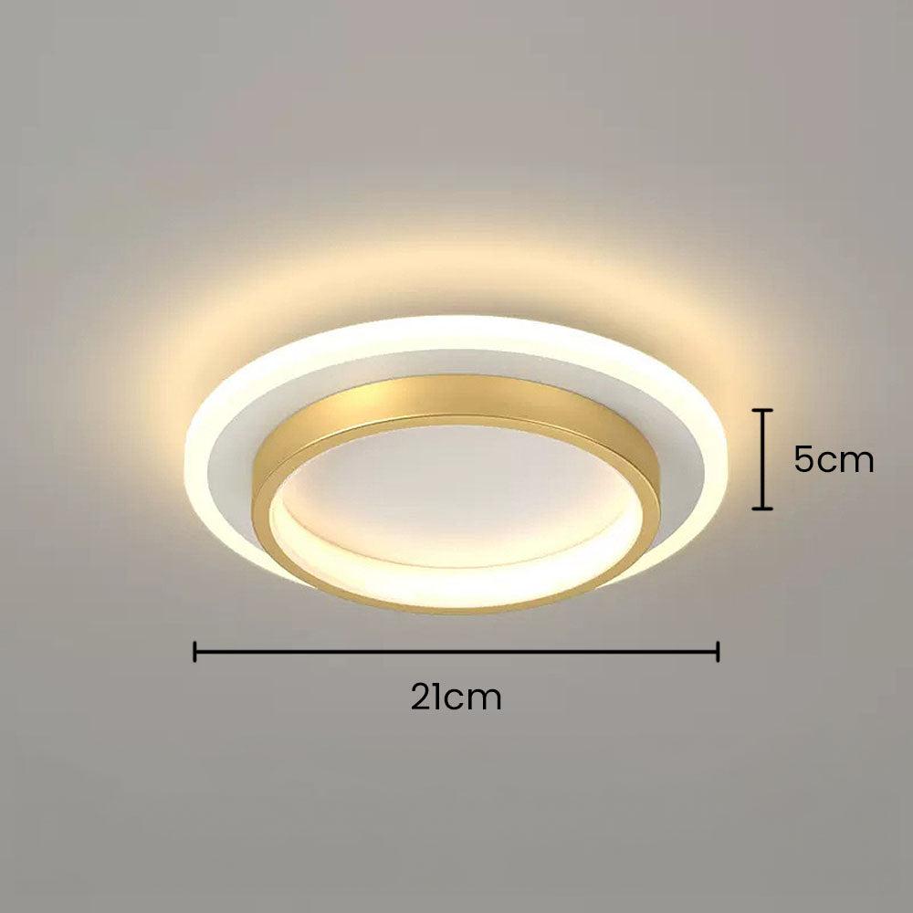 Plafonniers LED Ronds | Métal et Acrylique pour Couloir