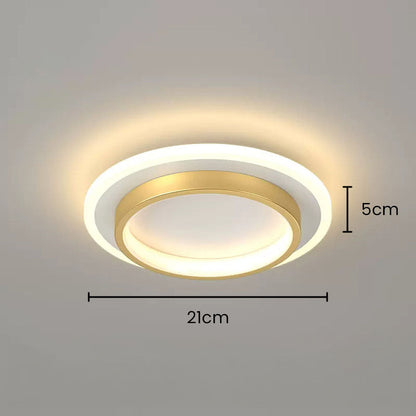 Plafonniers LED Ronds | Métal et Acrylique pour Couloir