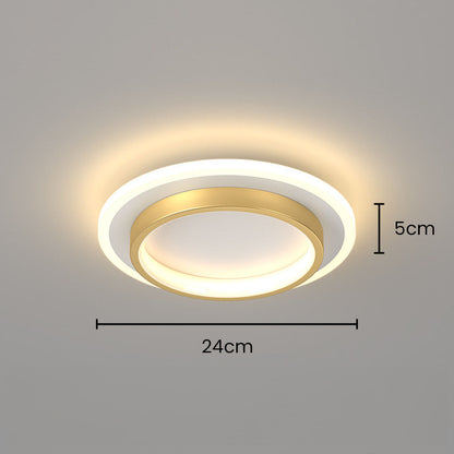 Plafonniers LED Ronds | Métal et Acrylique pour Couloir
