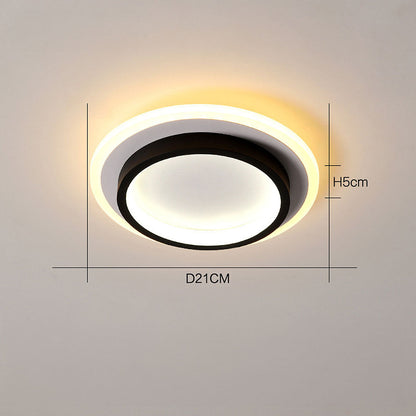 Plafonniers LED Ronds | Métal et Acrylique pour Couloir
