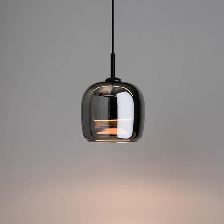 Suspension Nordique en Verre Noir | Éclairage Élégant et Moderne pour Intérieur