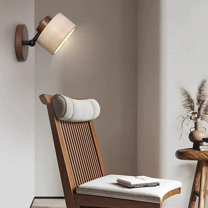 Applique Murale LED Minimaliste en Pierre Travertin