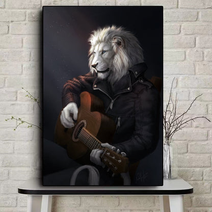 Toile Animalière Chic - Posters Zèbre Lion Éléphant