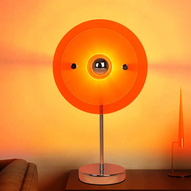 Lampe de Table Ambiance Acrylique Bauhaus – Élégance Moderne et Effet Couché de Soleil