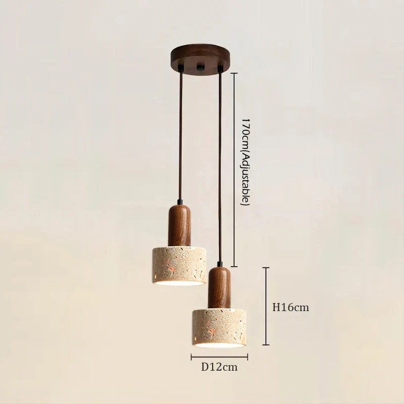 Suspension en Marbre Jaune, Style Japonais Élégant