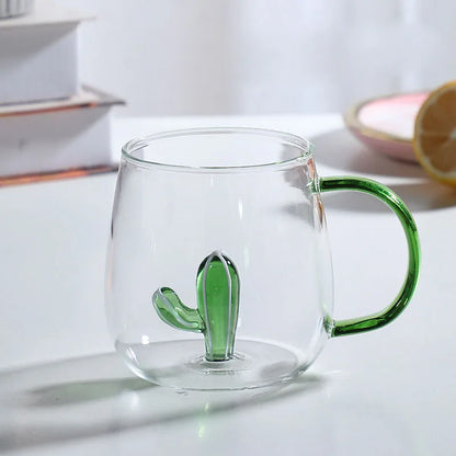 Mug en Verre Borosilicate avec Poignée Colorée 350ml