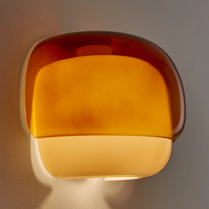 Applique Murale Moderne Verre Coloré, Design Champignon