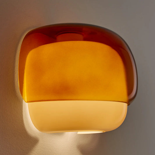 Applique Murale Moderne Verre Coloré, Design Champignon