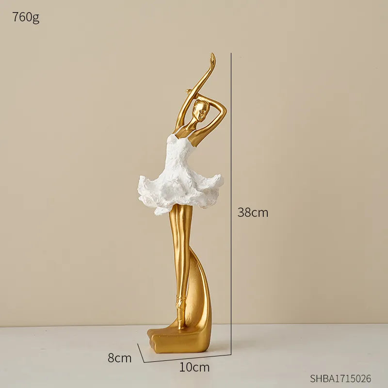 Statuette Danseuse Ballet Déco Moderne Luxe Nordique