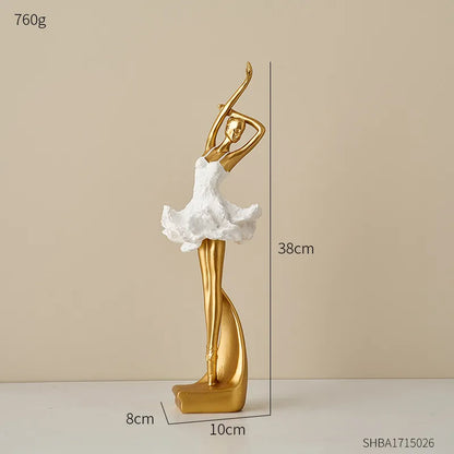 Statuette Danseuse Ballet Déco Moderne Luxe Nordique