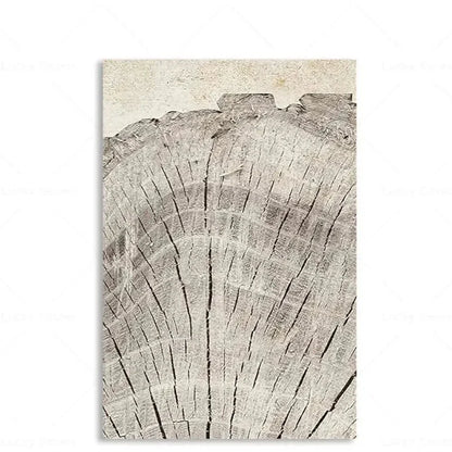 Toile Abstraite Anneaux d’Arbre – L’Art du Temps Gravé par la Nature