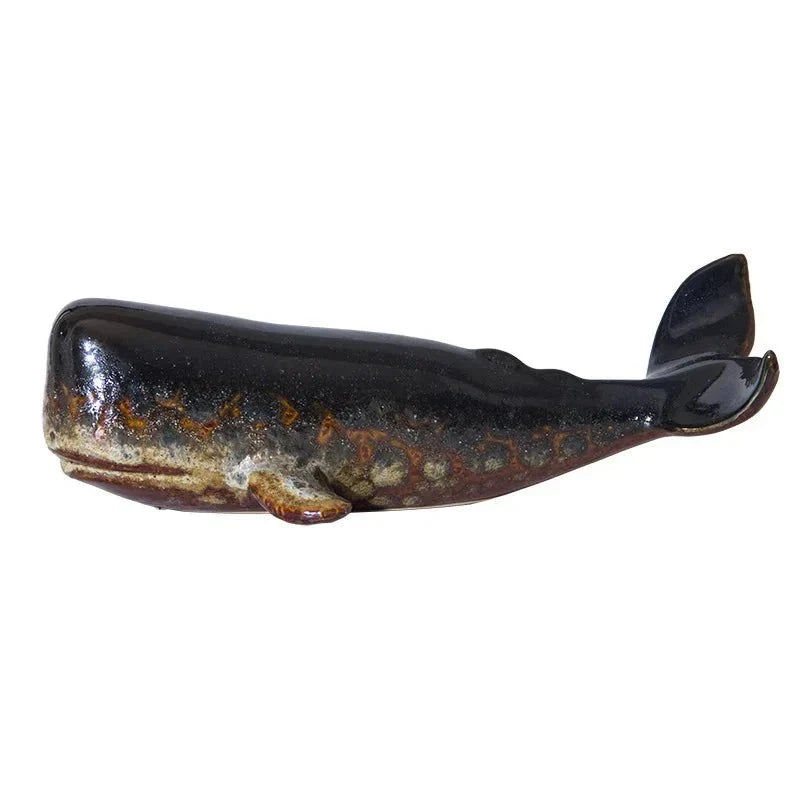 Bryn – Sculpture Décorative Baleine en Porcelaine