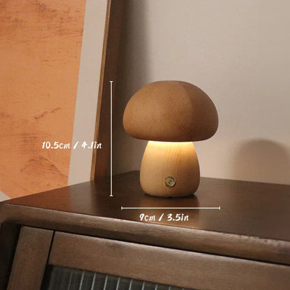 Wooden Mushroom Lamp | Lampe Champignon en Bois - Éclairage Naturel et Élégant
