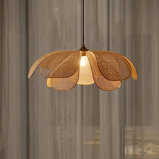 Lampe Pendante Pétale en Rotin – Élégance Naturelle et Ambiance Zen