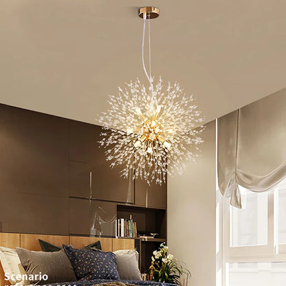 Suspension Boule de Feu en Cristal – Un Éclat Moderne pour Sublimer Votre Intérieur
