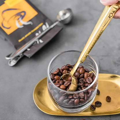 Cuillère Doseuse avec Clip – L'élégance pratique pour les amateurs de café